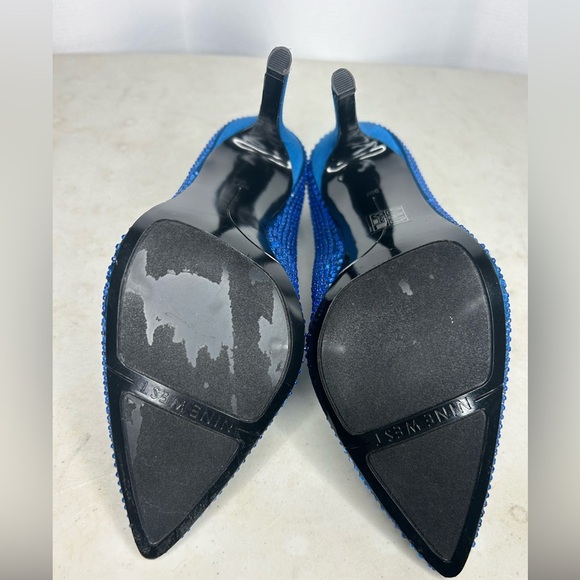 Nine West royal blue rhinestone stilettos - Picture 4 of 9